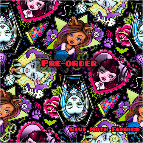 PRE-ORDER. Horror Dolls fabric. By METER