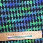 PRE-ORDER. Green diamonds coordinate print fabric. By METER - BlueMothFabrics