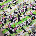 PRE-ORDER. Green Bats fabric. By METER - BlueMothFabrics