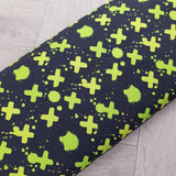 Neon X sign jersey fabric - BlueMothFabrics