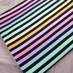 PRE-ORDER. Pastel Pumpkins Stripes coordinate fabric. By METER - BlueMothFabrics
