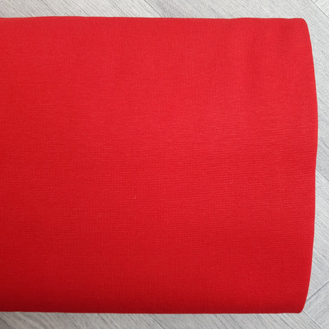Red ribbing fabric