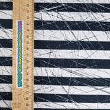Black and white grunge stripe heavyweight jersey fabrics - BlueMothFabrics
