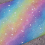 Pastel Rainbow Galaxy print 100% quilting cotton fabric - BlueMothFabrics