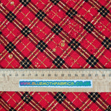 cotton jersey christmas tartan