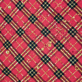 glitter tartan fabric