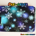 PRE-ORDER. Blue Snowflakes fabric. By METER