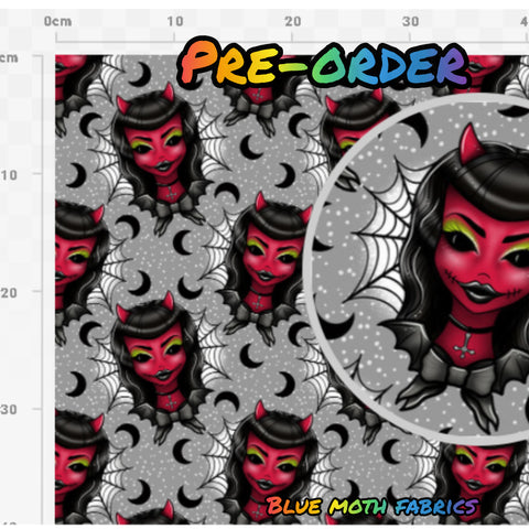 PRE-ORDER. Devil Queen fabric. By METER