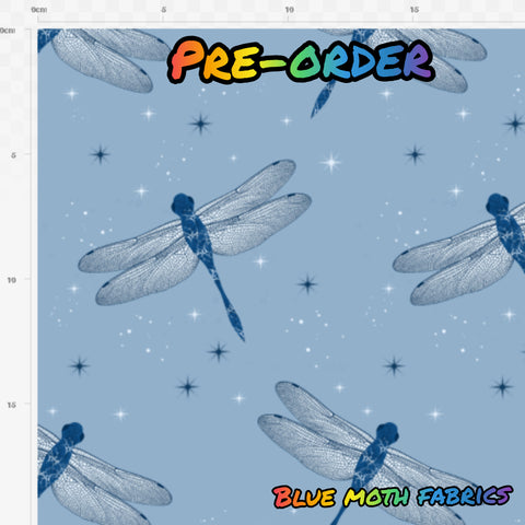 PRE-ORDER. Dragonflies fabric. By METER