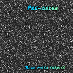 PRE-ORDER. Black glitter effect fabric. By METER - BlueMothFabrics