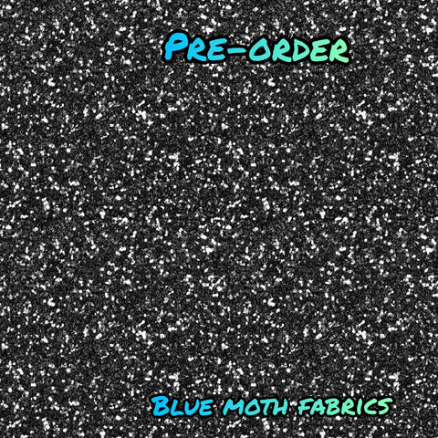 PRE-ORDER. Black glitter effect fabric. By METER