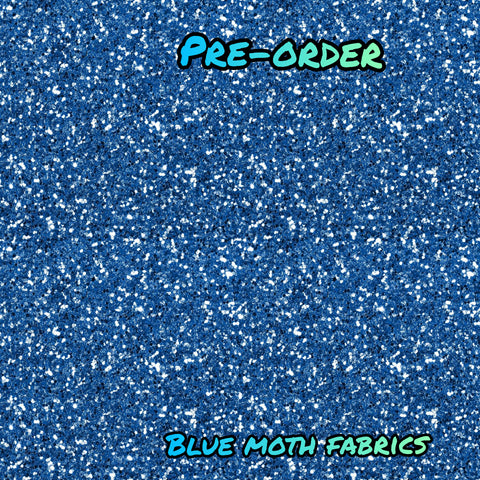 PRE-ORDER. Royal blue glitter effect fabric. By METER