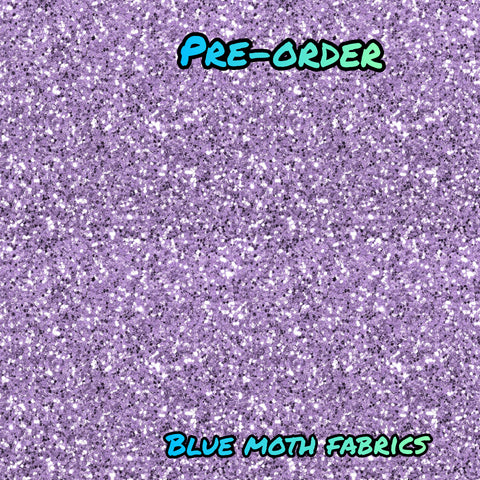 PRE-ORDER. Lilac glitter effect fabric. By METER