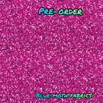 PRE-ORDER. Pink glitter effect fabric. By METER - BlueMothFabrics
