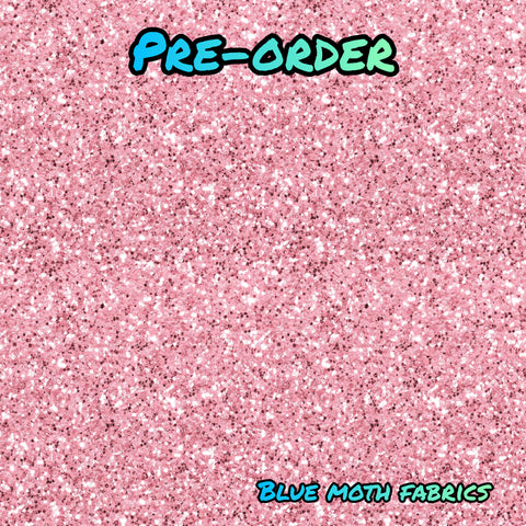 PRE-ORDER. Baby pink glitter effect fabric. By METER