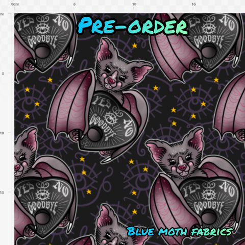 PRE-ORDER. Ouija Bats fabric. By METER