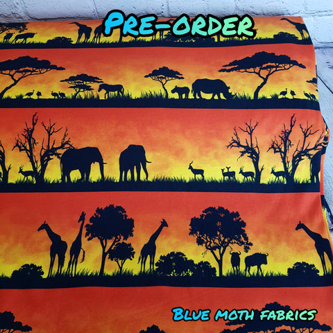 PRE-ORDER. Safari sunset fabric. By METER