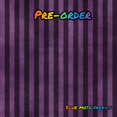 PRE-ORDER. Grunge stripes purple fabric. By METER - BlueMothFabrics
