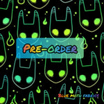 PRE-ORDER. Creepy neon heads fabric. By METER