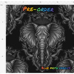 PRE-ORDER. Elephants fabric. By METER - BlueMothFabrics