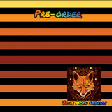 PRE-ORDER. Fox stripes coordinate fabric. By METER - BlueMothFabrics