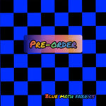 PRE-ORDER. Checker board blue fabric. By METER - BlueMothFabrics