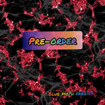 PRE-ORDER. Glitter marble cherry fabric. By METER - BlueMothFabrics