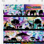 PRE-ORDER. Safari Tie Dye Acid rainbow fabric. By METER - BlueMothFabrics