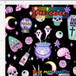 PRE-ORDER. Magic black fabric. By METER - BlueMothFabrics