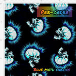 PRE-ORDER. Blue Punk fabric. By METER - BlueMothFabrics