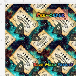 PRE-ORDER. Galactic Ouija Board fabric. By METER - BlueMothFabrics