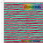 PRE-ORDER. Grunge mint pink stripe fabric. By METER - BlueMothFabrics