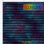 PRE-ORDER. Grunge purple teal stripe fabric. By METER - BlueMothFabrics