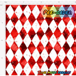 PRE-ORDER. Red paint diamonds fabric. By METER - BlueMothFabrics