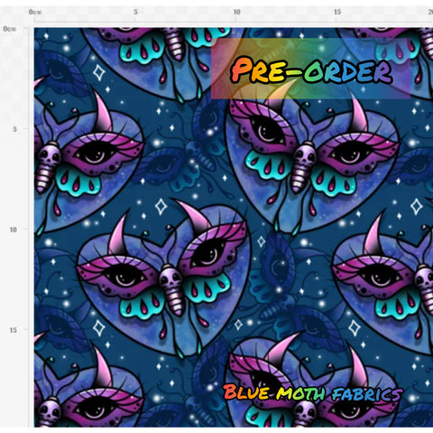 PRE-ORDER. Butterfly Eyes fabric. By METER - BlueMothFabrics