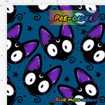 PRE-ORDER. Kitty Cat moon fabric. By METER - BlueMothFabrics