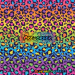 PRE-ORDER. Rainbow leopard fabric. By METER - BlueMothFabrics