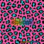 PRE-ORDER. Pink leopard fabric. By METER - BlueMothFabrics