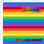 PRE-ORDER. Classic rainbow stripes fabric. By METER - BlueMothFabrics