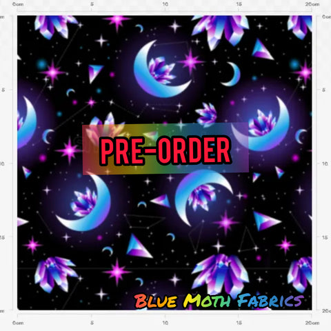 PRE-ORDER. Crystal Moon fabric. By METER - BlueMothFabrics