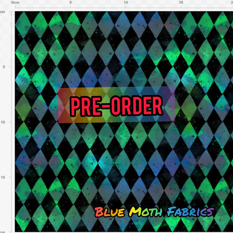 PRE-ORDER. Neon Death Moth Coord fabric. By METER - BlueMothFabrics