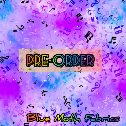 PRE-ORDER. Music Pink fabric. By METER - BlueMothFabrics