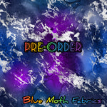 PRE-ORDER. Marble purple blue fabric. By METER