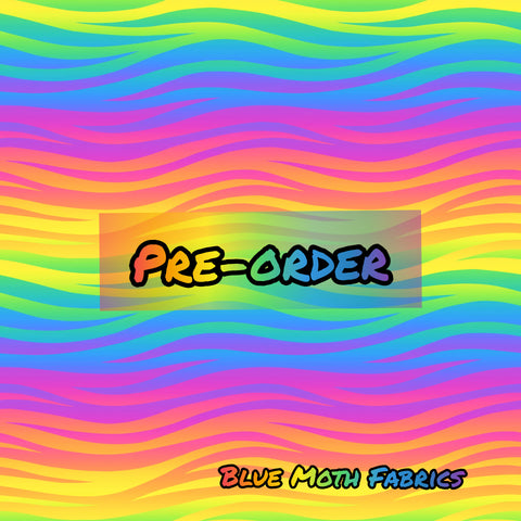 PRE-ORDER. Rainbow zebra stripe fabric. By METER - BlueMothFabrics