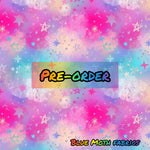 PRE-ORDER. Pink stars fabric. By METER - BlueMothFabrics