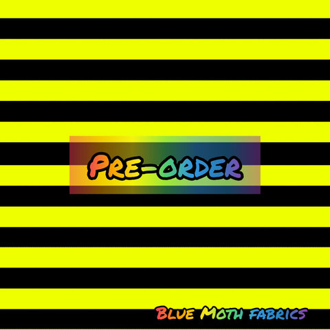 PRE-ORDER. Yellow 1.5cm stripes fabric. By METER - BlueMothFabrics