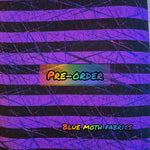 PRE-ORDER. Purple grunge 1.5cm stripe fabric. By METER - BlueMothFabrics