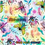 PRE-ORDER. Bugs pastel fabric. By METER - BlueMothFabrics