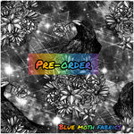 PRE-ORDER. Grunge Raven grey fabric. By METER - BlueMothFabrics