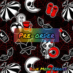 PRE-ORDER. Gothic beach time fabric. By METER - BlueMothFabrics